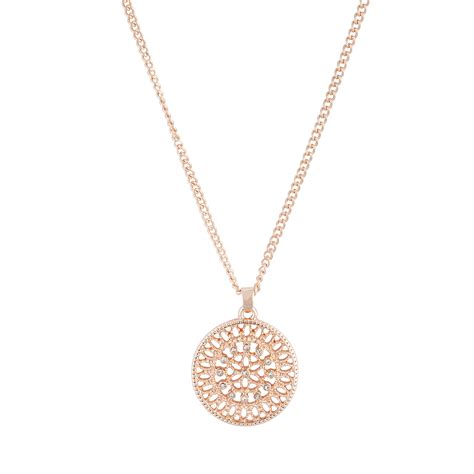 Rose Gold Crystal Cross Pendant Necklace | Lovisa Accessories Australia