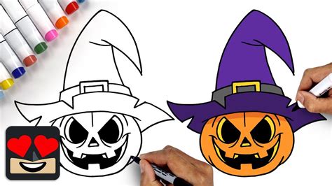 How To Draw Halloween Jack O Lantern Easy Drawing Tutorial Youtube