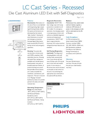 Fillable Online Lc Cast Series Recessed Philips Lighting Fax Email