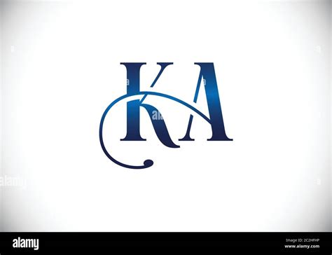 Initial Monogram Letter K A Logo Design Vector Template K A Letter