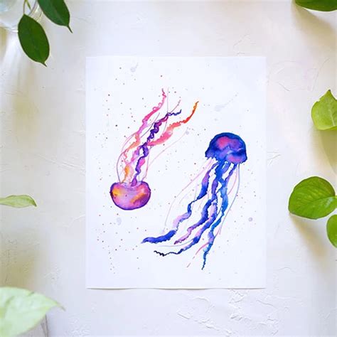 Jellyfish Watercolor Paint Kit Let S Make Art Watercolor Art