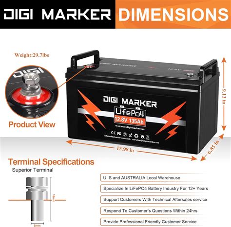 Buy Digi Marker V Ah Lifepo Lithium Iron Phosphate Battery Deep