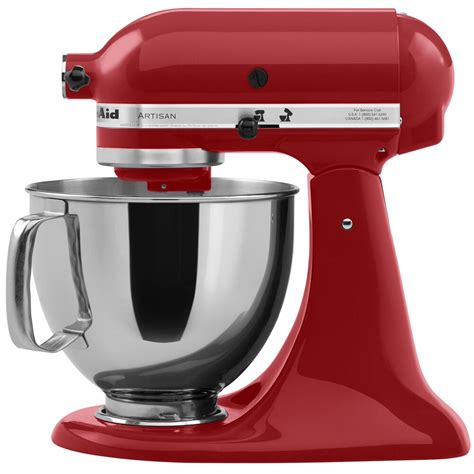 Kitchenaid Ksm Pser Empire Red Artisan Series Qt Countertop Mixer