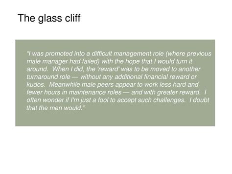 Ppt Uncovering The Glass Cliff Examining The Precariousness Of Women’ S Leadership Positions