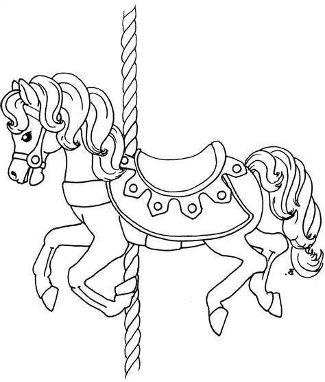 Printable Carousel Horse Outline - Kopi Mambudem