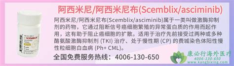 【阿西米尼说明书】 阿西米尼布 Scemblix Asciminib 【康必行海外医疗】