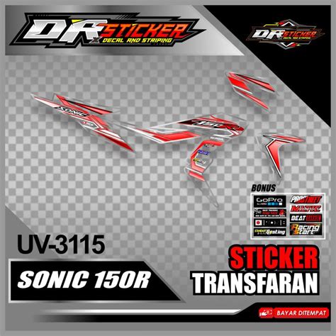 Sticker Transparan Glossy List Honda Sonic 150R Striping Sonic 150R