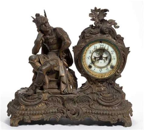 Ansonia Cast Metal Figural Clock