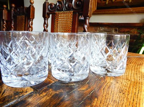 Antiques Atlas Set Of Six Hand Cut Crystal Whiskey Glasses Tudor