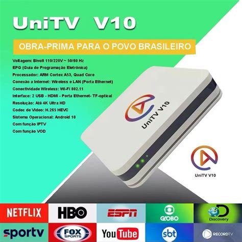 Receptor Unitv V K Ultra Hd Wzh Eletronico