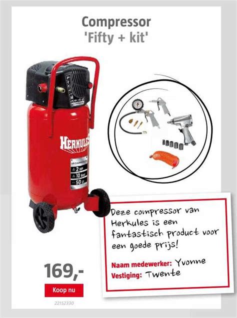 Herkules Compressor Fifty Kit Aanbieding Bij Bauhaus Folders Nl