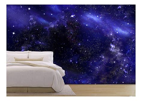 Wall Starry Night Sky Deep Outer Space Removable Wall Mural