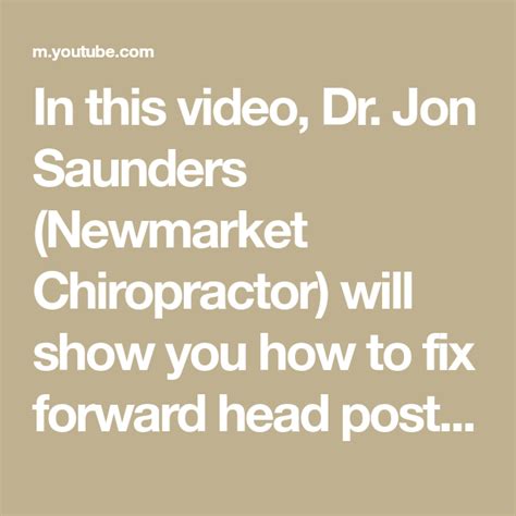 In This Video Dr Jon Saunders Newmarket Chiropractor Will Show You