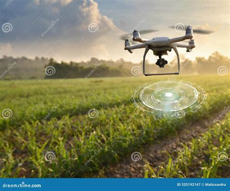 Smart Drones Revolutionize Agriculture Generated With Ai Stock