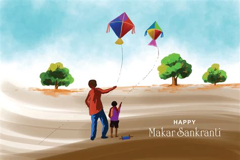 Happy makar sankranti holiday india festival background 15237296 Vector ...