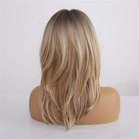 EASIHAIR Synthetische Perücken für Frauen Ombre Braun Blonde Perücken