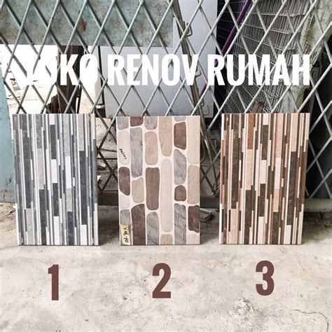 Jual Keramik Dinding 25x40 Motif Batu Doff Kasar Keramik Teras