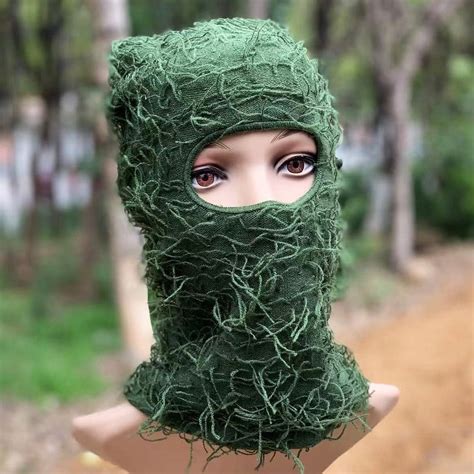 Herrnalise Distressed Balaclava Ski Mask For Men And Women Knitted