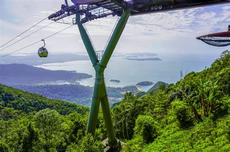 Cable Car on the Sky Bridge of Langkawi Island in Malaysia Stock Image - Image of asian, scenic ...