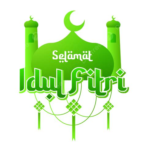 Idul Fitri Vector Hd Images Selamat Idul Fitri Greeting Ucapan Label Vector Sticker Png