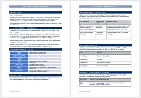 Procurement Management Plan template | FREE Download in 2022 ...