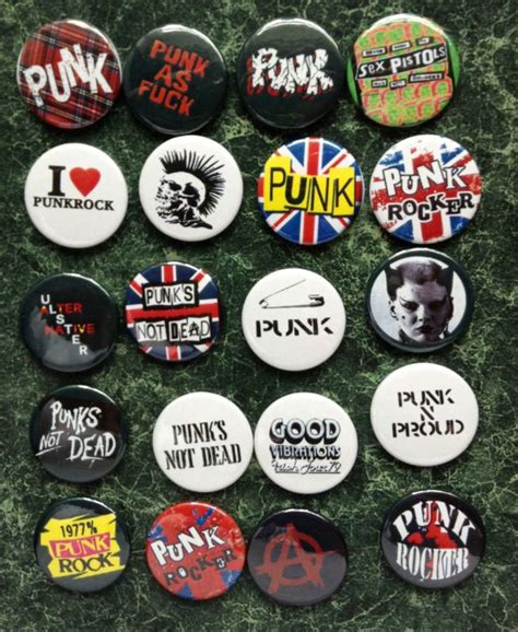 Punk Collection Button Badges Inch Mm New Wave Poster Oi