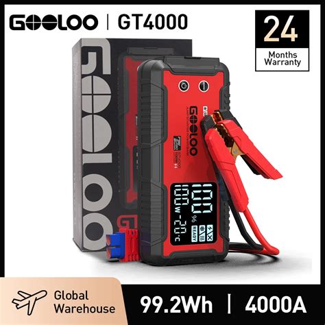 Gooloo Carro Port Til Jump Starter Power Bank Booster Dispositivo Auto