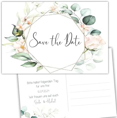 Eummel 25 Save The Date Postkarten Hochzeit Wir Heiraten Einladung