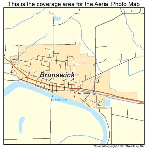 Aerial Photography Map of Brunswick, MO Missouri