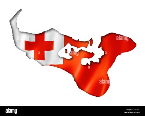 Tonga flag map Stock Photo - Alamy