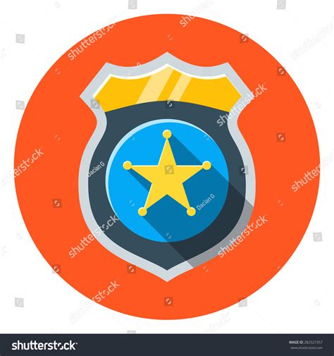 Vector Police Badge Icon Stock Vector Royalty Free 282527357