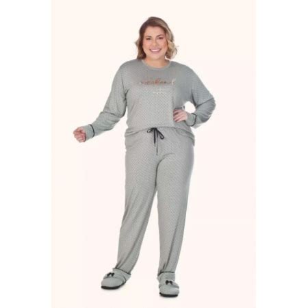 Pijama Inverno Plus Size Po S Feminino N Magiamix Lelin