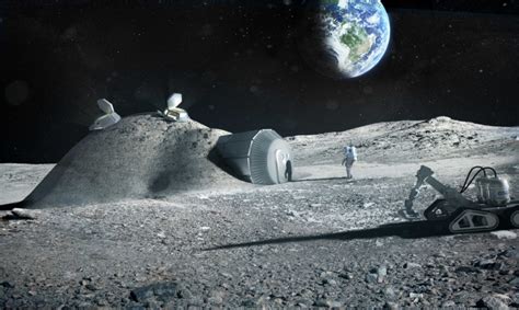 Lunar Settlement Moon Base Construction Via D Printing