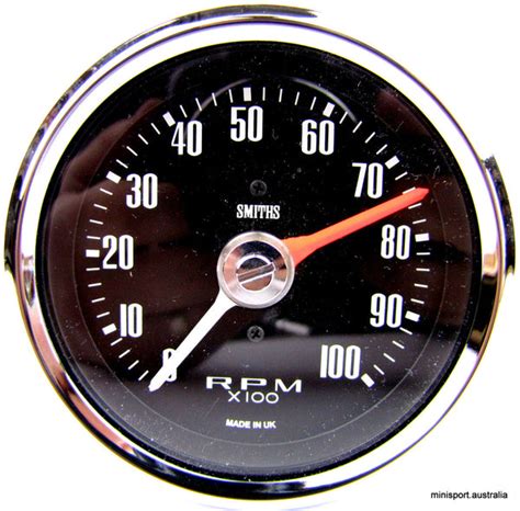 Tachometer gauge 0-100 (x100) black face [SIB122] – Minisport