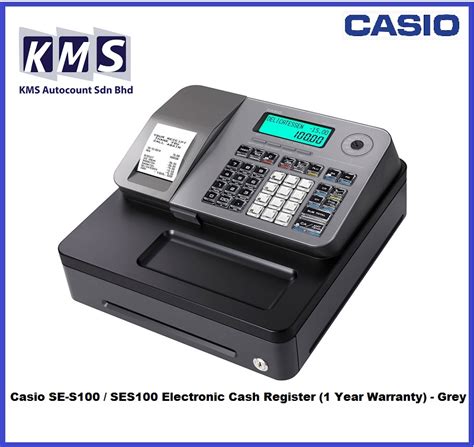 Casio Se S Ses Electronic Cash Register Year Warranty Grey