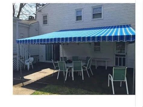 Polyester Blue Outdoor Awning Shape Rectangular At Rs 185 Square Feet