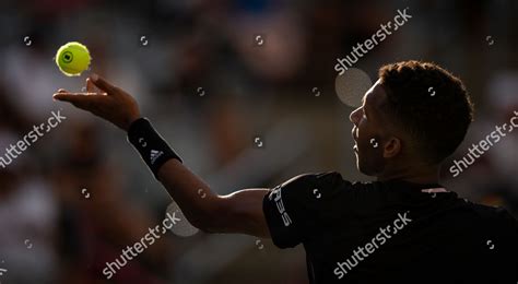 Felix Augeraliassime Canada Serves During National Editorial Stock