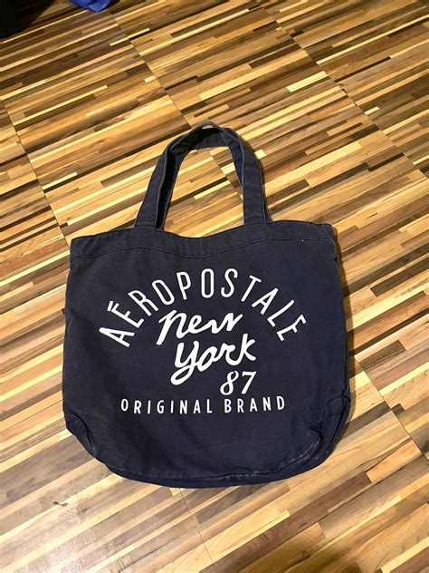 Aeropostale Navy Blue Tote Bag Thick Canvas On Carousell