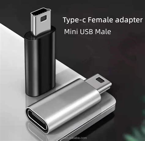 Aluminum Mini Usb 20 Mini B Male To Type C Usb C Usb C Female