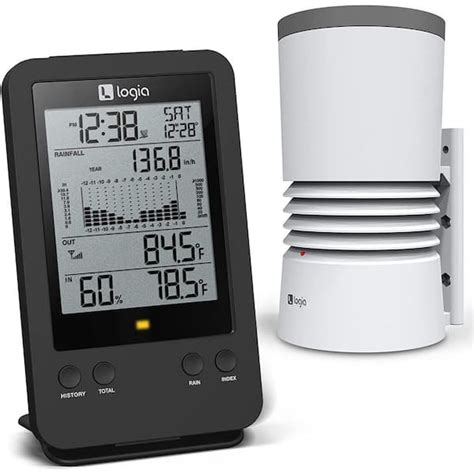 Logia 3 In 1 Rain Gauge Weather Station With Temperature And Humidity