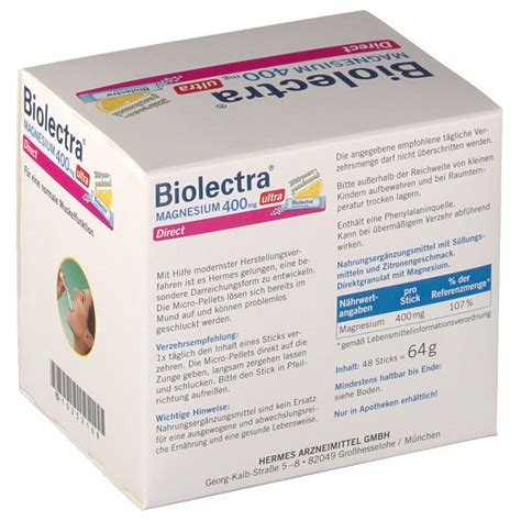 Biolectra Magnesium Ultra Direct Mg Zitrone St Shop Apotheke