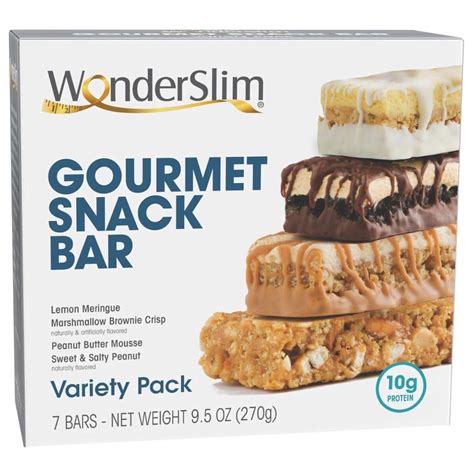 Wonderslim Gourmet Protein Snack Bar Variety Pack 10g Protein 150 160 Calories