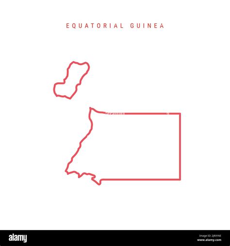 Equatorial Guinea Editable Outline Map Republic Of Equatorial Guinea