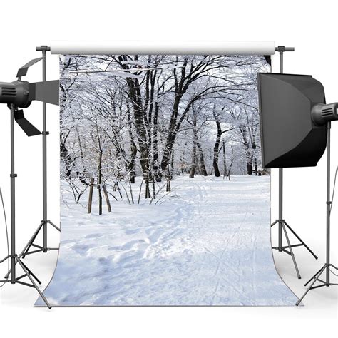 Mohome X Ft Photography Backdrop Christmas Snow Covered Landscape