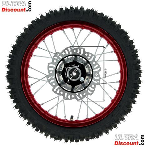 Roue Avant Compl Te Rouge Pour Dirt Bike Agb Roues Compl Te