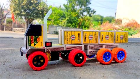 How To Make Matchbox Contenr Truck At Home Diy Matchbox Truck