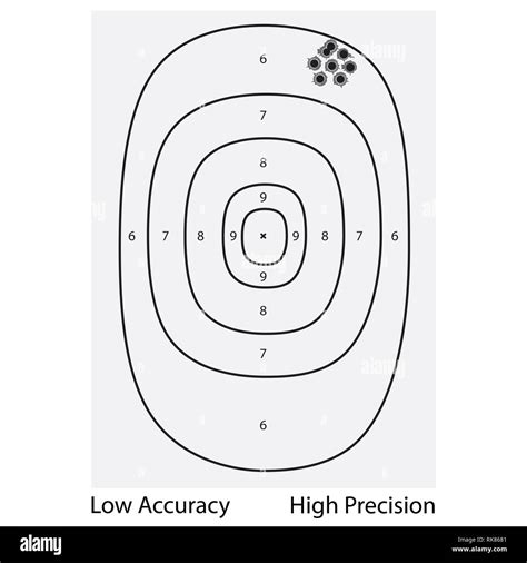 Vector Illustration Target Shoot Range Accuracy And Precision Level