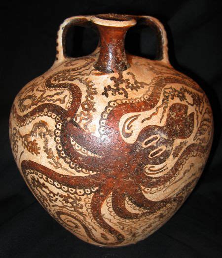 Octopus Stirrup Jar Minoan C 1500 Bc Palace Of Knossos Crete