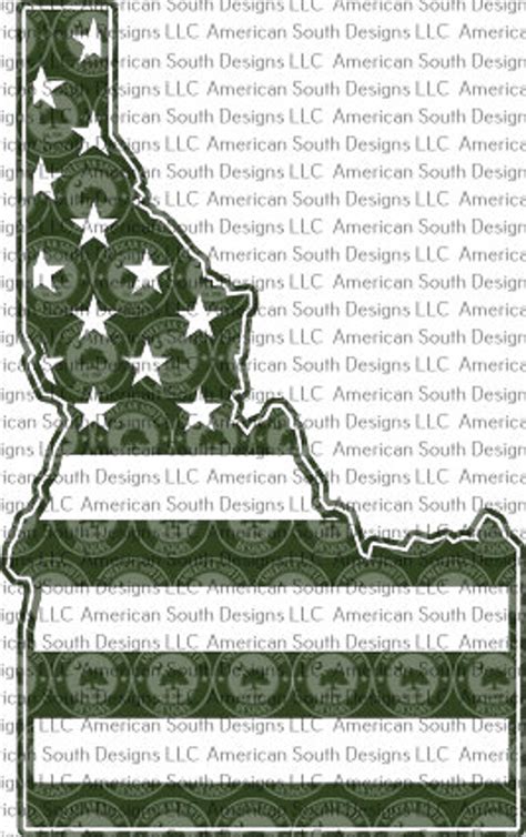 Idaho Shaped American Flag Svg Etsy