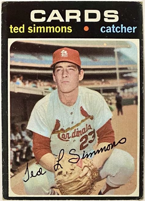 Ted Simmons Topps St Louis Cardinals Baseball Rookie Card Kbk